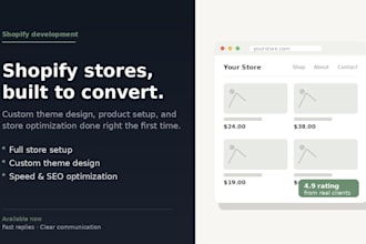 build and customize your shopify store