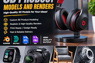 design 3d printable models  and create stl files