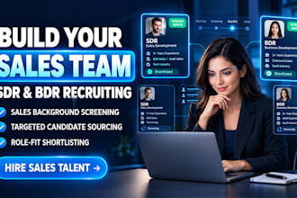 recruit sdr and bdr candidates with sales background