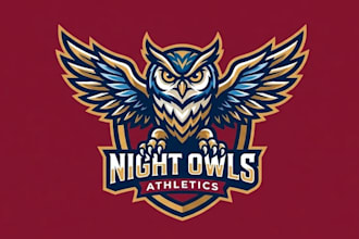 design cool owl mascot logo for your business