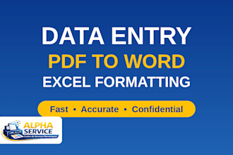 do accurate data entry in excel and word