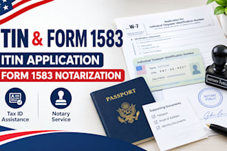 get your itin individual taxpayer number and notarize form1583