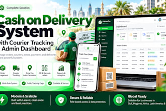build a cash on delivery system with courier tracking and admin dashboard