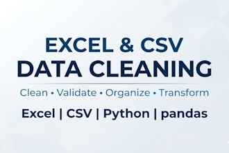 clean validate and organize your excel or CSV data