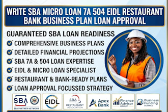 write sba micro loan 7a 504 eidl restaurant bank business plan loan approval