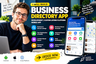 build business directory app development custom app listing platforms mobile app