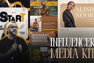 design influencer media kit press kit social media kit creator epk artist model