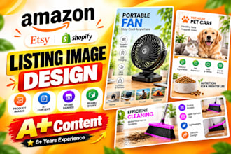 design amazon listing images, infographics and a plus content