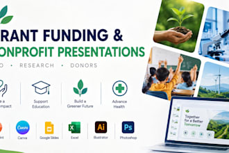 design grant funding, nonprofit and research presentation decks