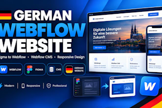 design german webflow website, figma to webflow, webflow template, webflow cms