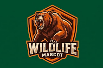 create wonderful wildlife mascot logo design with 1 day delivery