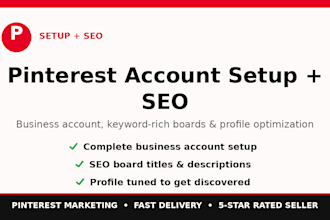 setup and SEO optimize your pinterest business account