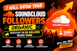 increase  your soundcloud followers organic shoutout to 10 billion music fans