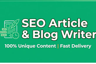 write professional SEO articles and blogs