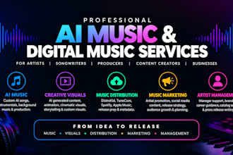 ai music distribution, ai music video, ai generated video, ai music