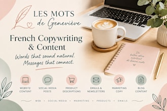 write engaging and natural french copy for your business