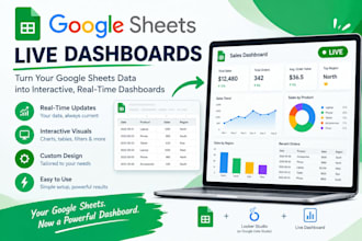 create interactive excel, google sheets and HTML dashboards