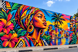 design print ready wall mural vector artwork mural art graffiti street wall art