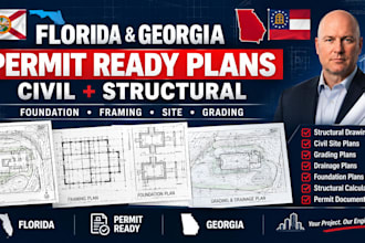 create permit ready civil and structural plans for florida and georgia