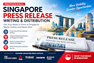 write and distribute your press release to singapore news sites and media outlet