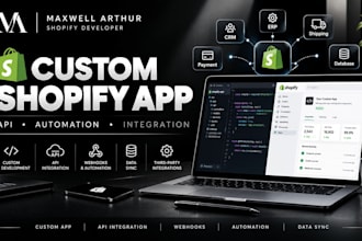 develop custom shopify app shopify API and third party API integration