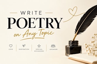 write poetry on any topic of your choice
