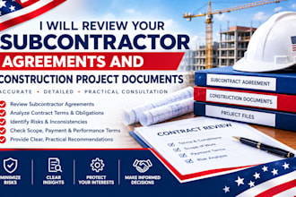 review your subcontractor agreements and construction project documents
