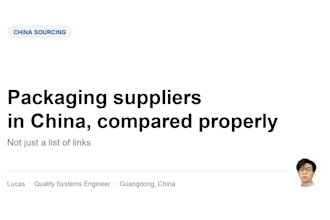 source packaging suppliers in china with real factory