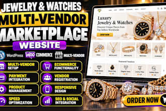 create jewelry and watches multi vendor marketplace website for online sellers