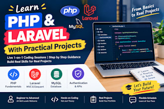 teach you PHP and laravel with practical projects
