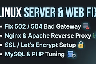 fix linux server, nginx, 502 bad gateway and SSL errors