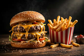 do professional aesthetic food photography for restaurant menu