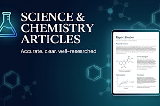 write science and chemistry articles within a day