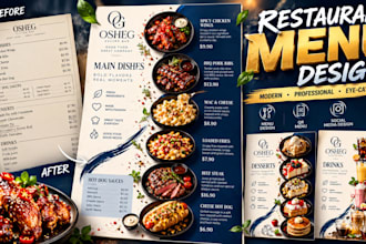 redesign your restaurant or cafe menu