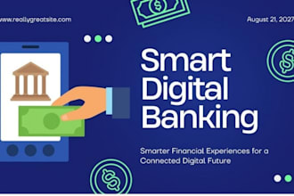 design digital banking fintech investor deck financial data and digital banking