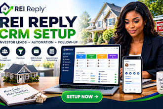 setup rei reply real estate CRM for investor leads and follow up automation