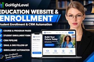 gohighlevel education website ghl student enrollment form and crm automation
