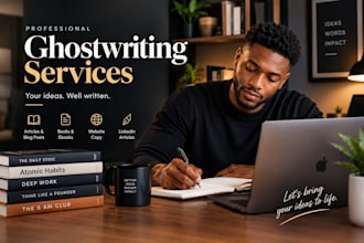 be fiction and non fiction ebook ghostwriter, fantasy book ghostwriter