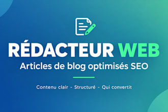redigerai un article de blog optimise SEO pour votre site