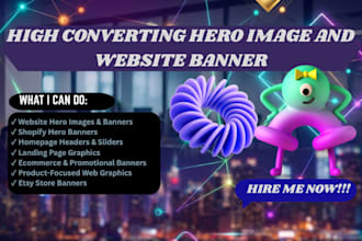 design a modern branding website hero image, amazon banner or shopify banner