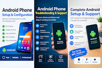 provide andriod software troubleshooting and phone setup support