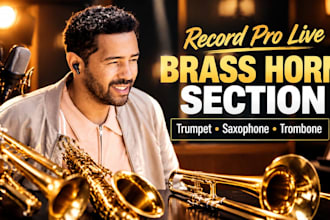 record pro live brass horn section trumpet, saxophone, trombone