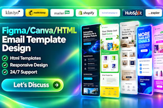 design klaviyo, brevo mailerlite email templates in figma for shopify