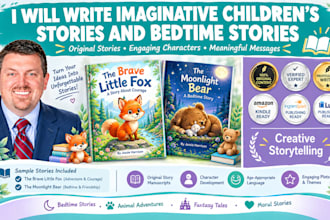write, edit or ghostwrite imaginative childrens stories, poem or bedtime stories