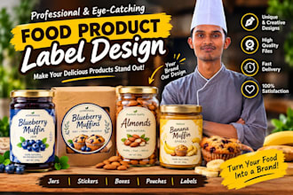 design professional food product labels