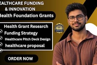 research health foundation grants write proposal design healthcare pitch deck