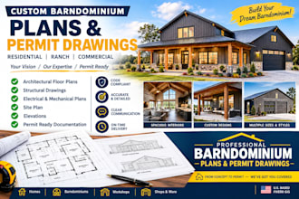 create permit pole barn, post frame, barndominium, and metal building plans