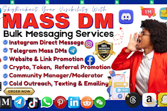 send mass dm tiktok mass dm whatsapp mass dm facebook mass dm link promotion