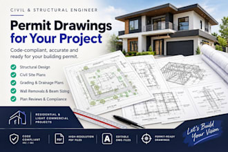 be your civil and structural engineer for permit drawings