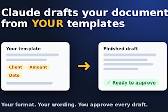 set up claude ai to draft documents from your own templates